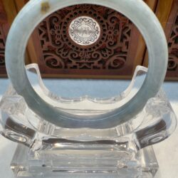 Certified Real Jade Bangle (Jadeite) #2003740 size 58mm