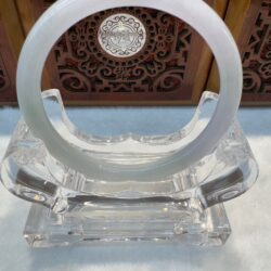 Certified Real Jade Bangle (Jadeite) #2003957 size 58mm
