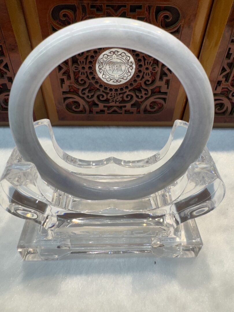 Certified Real Jade Bangle (Jadeite) #2003759 size 58mm - Image 5