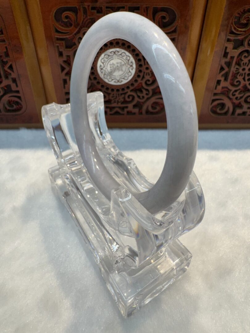 Certified Real Jade Bangle (Jadeite) #2003759 size 58mm - Image 4