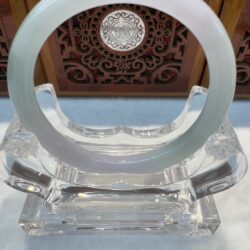 Certified Real Jade Bangle (Jadeite) #2003244 size 58mm