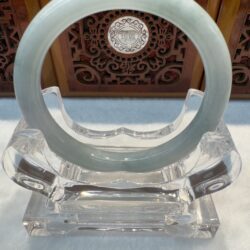 Certified Real Jade Bangle (Jadeite) #2003703 size 58mm