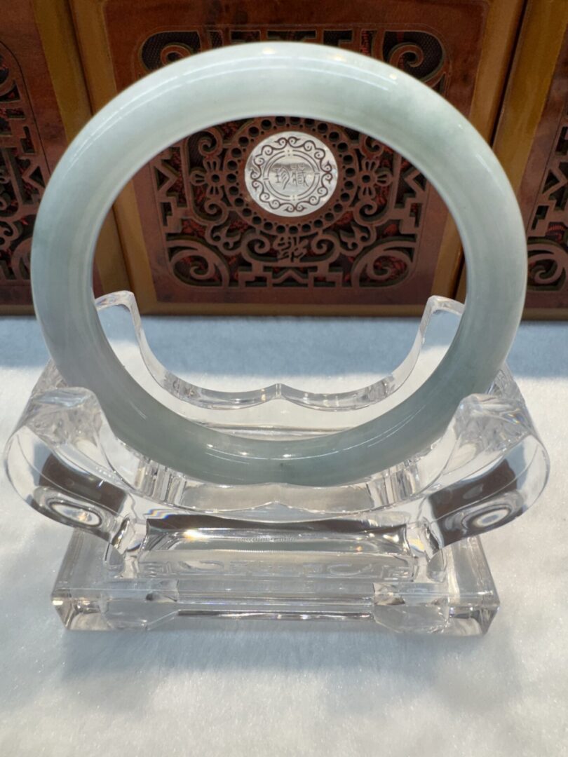 Certified Real Jade Bangle (Jadeite) #2003703 size 58mm