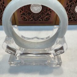 Certified Real Jade Bangle (Jadeite) #4201585 size 61mm