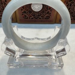 Certified Real Jade Bangle (Jadeite) #4201549 size 61mm