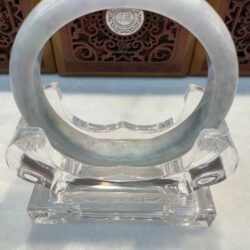 Certified Real Jade Bangle (Jadeite) #4201277 size 60mm