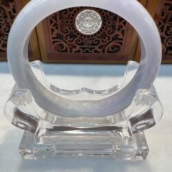 Certified Real Jade Bangle (Jadeite) #4021502 size 61mm
