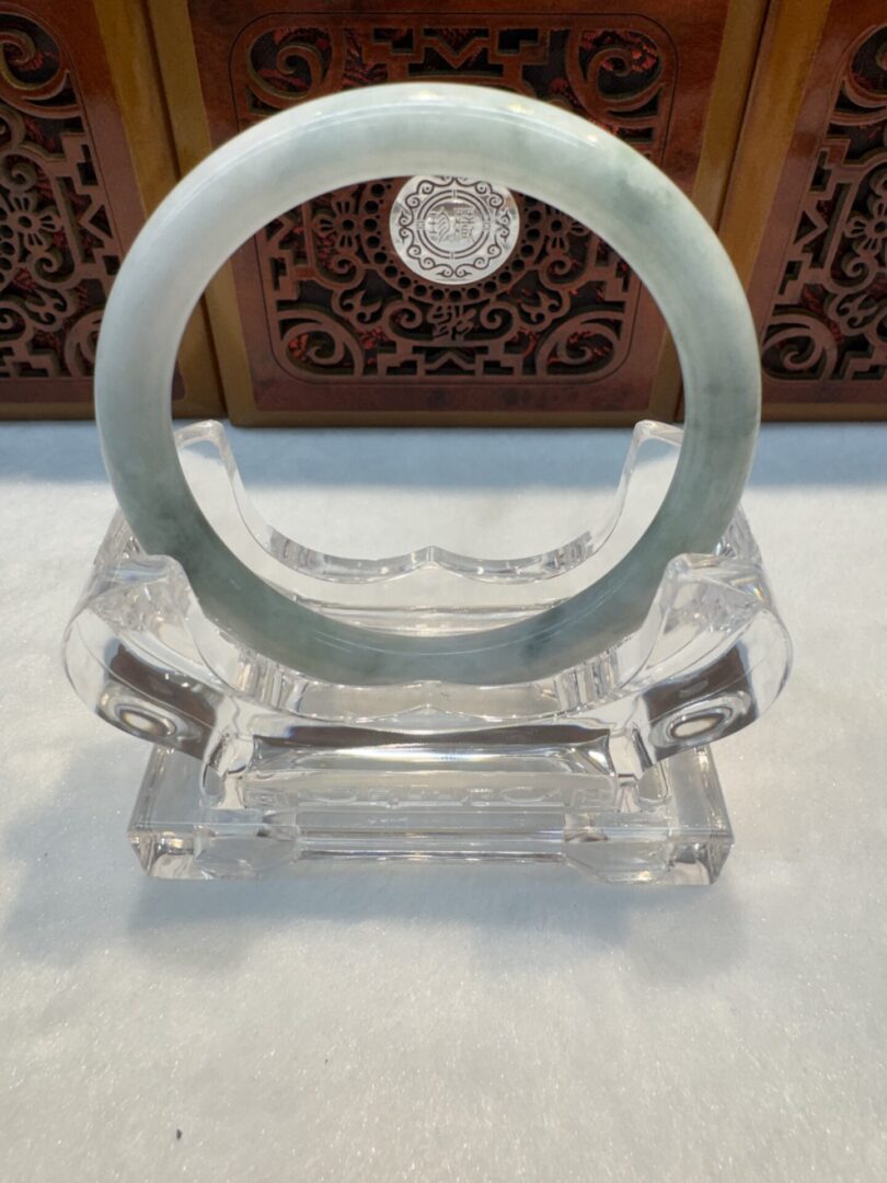Certified Real Jade Bangle (Jadeite) #4000549 size 59mm - Image 6