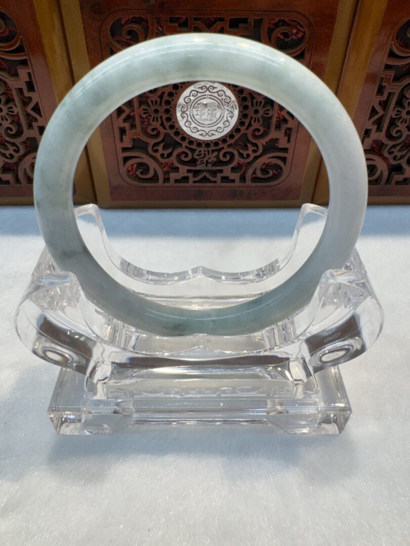 Certified Real Jade Bangle (Jadeite) #4000549 size 59mm