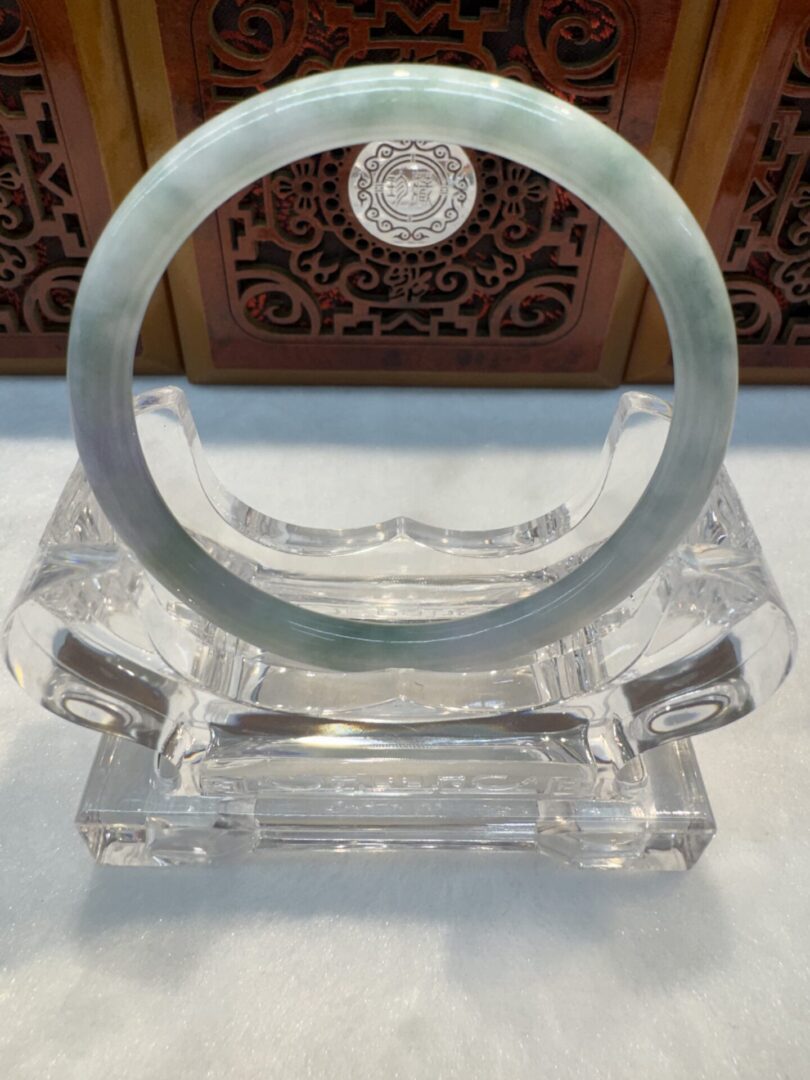 Certified Real Jade Bangle (Jadeite) #4000653 size 59mm