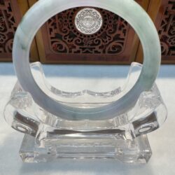 Certified Real Jade Bangle (Jadeite) #2003985 size 59mm