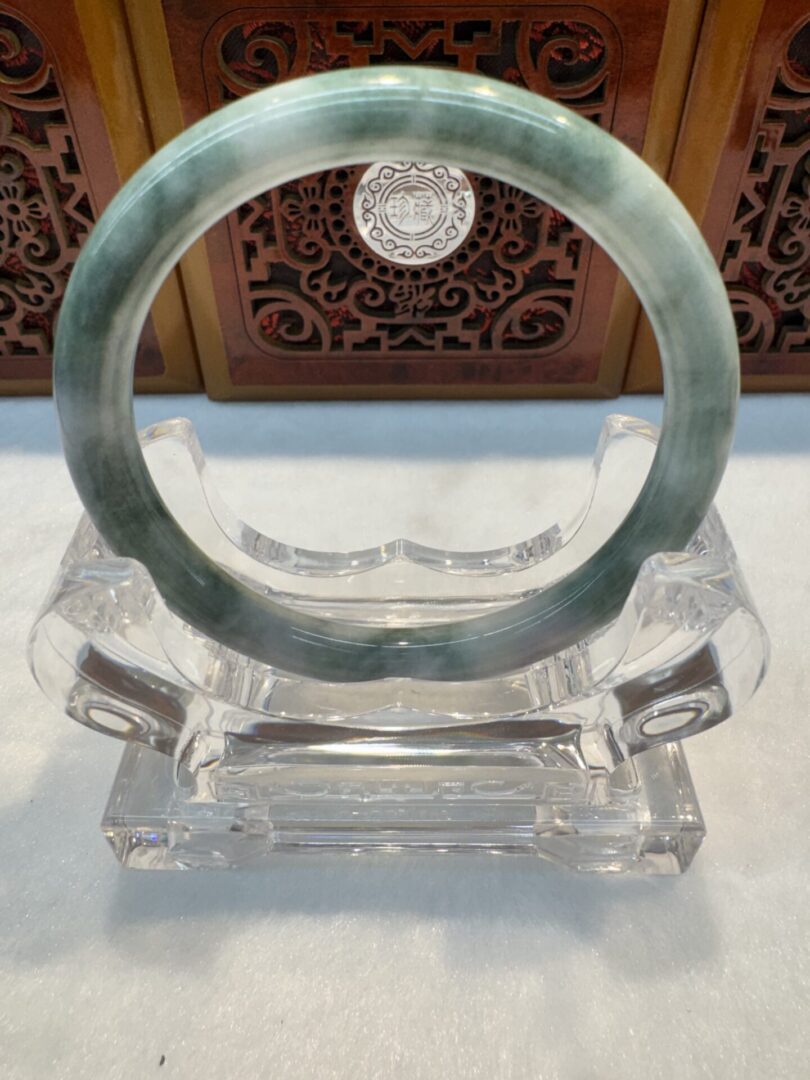 Certified Real Jade Bangle (Jadeite) #2002237 size 60mm