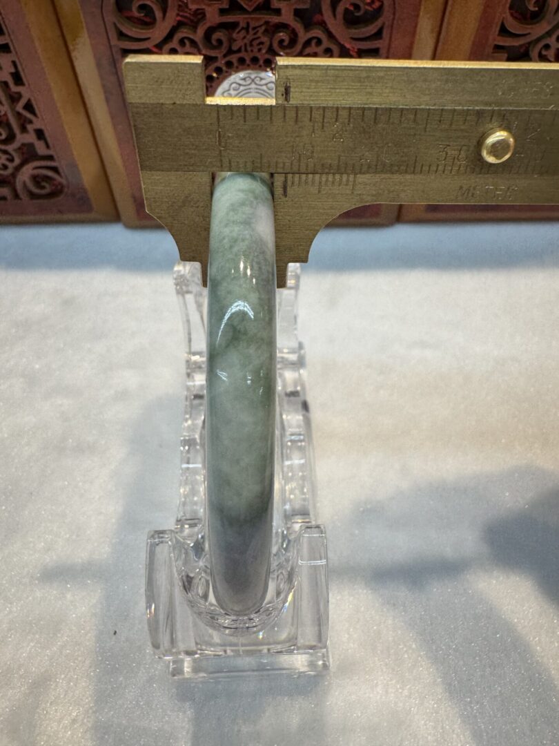 Certified Real Jade Bangle (Jadeite) #2002237 size 60mm - Image 3