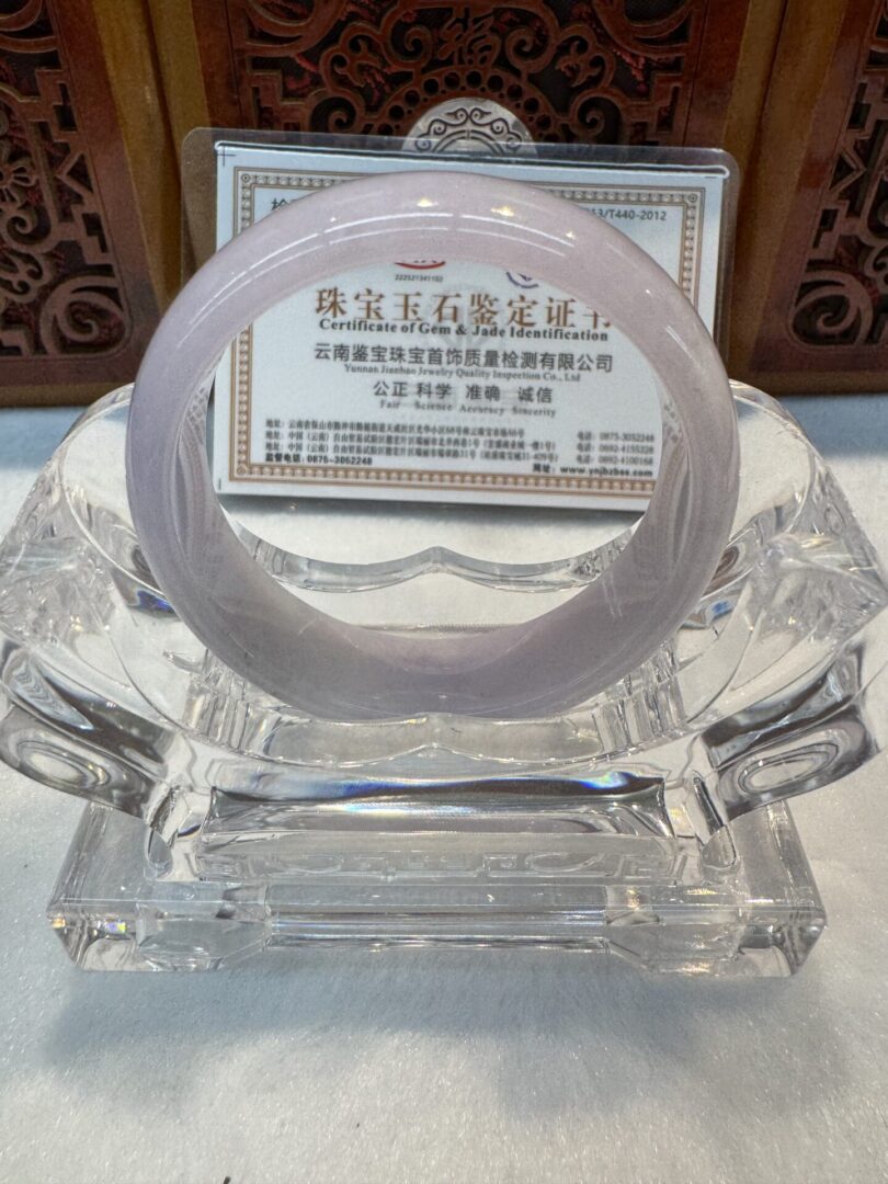 Certified Real Jade Bangle (Jadeite) size: 45mm (for 5-7 years old) - Image 5