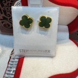 Certified Real Jade Earrings in GP Sterling Silver, Hetian Jade