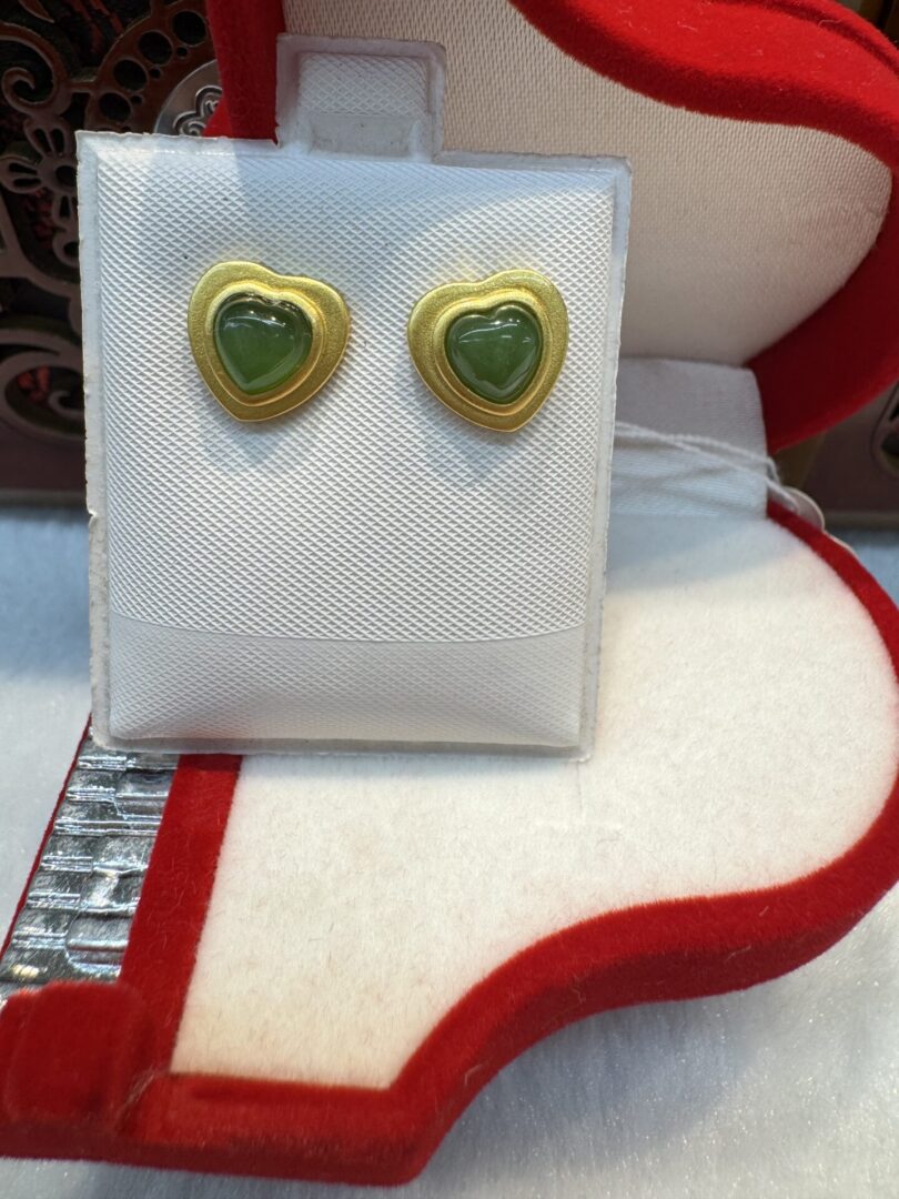 Certified Real Jade Earrings in GP Sterling Silver, Hetian Jade - Image 5