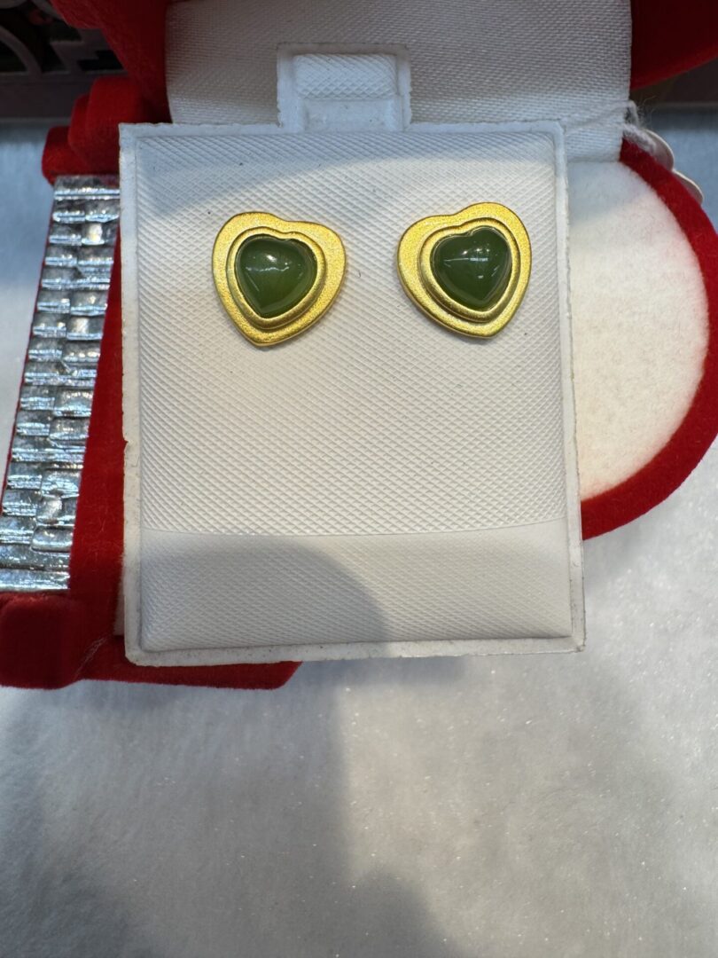 Certified Real Jade Earrings in GP Sterling Silver, Hetian Jade