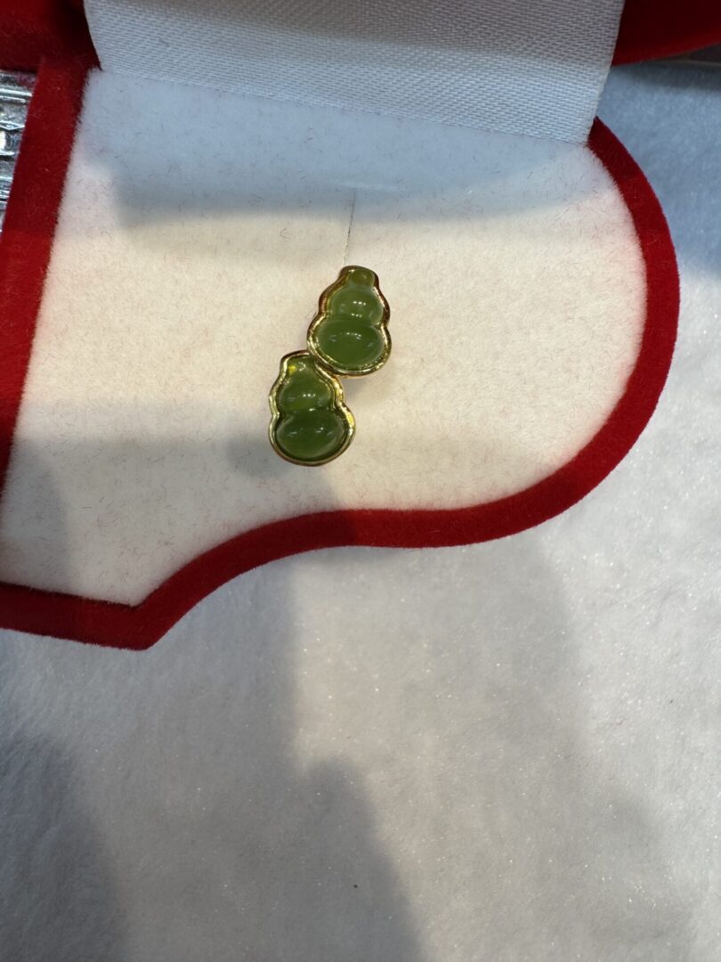 Certified Real Jade Earrings in GP Sterling Silver, Hetian Jade - Image 3