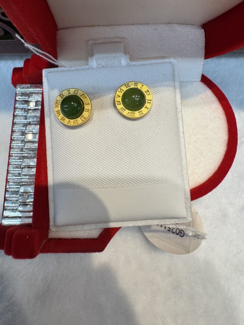 Certified Real Jade Earrings in GP Sterling Silver, Hetian Jade - Image 4