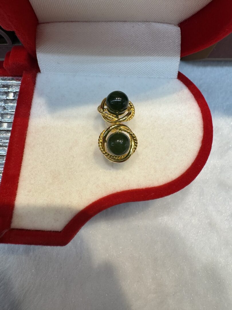 Certified Real Jade Earrings in GP Sterling Silver, Hetian Jade - Image 2