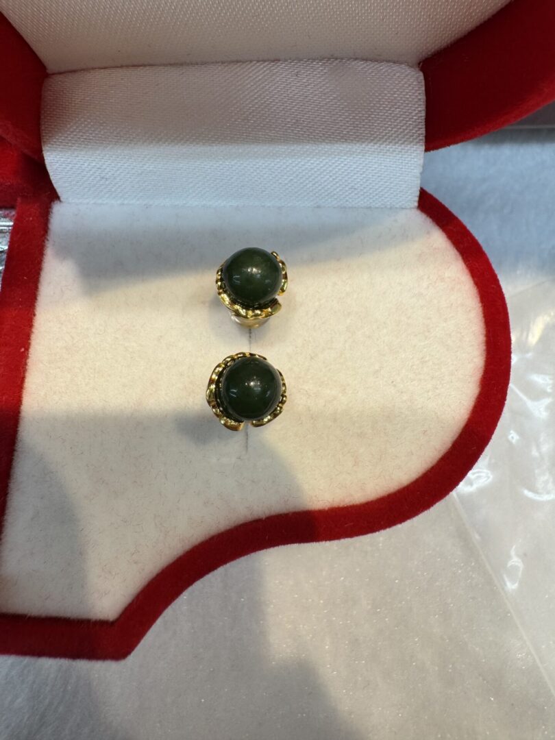 Certified Real Jade Earrings in GP Sterling Silver, Hetian Jade - Image 3