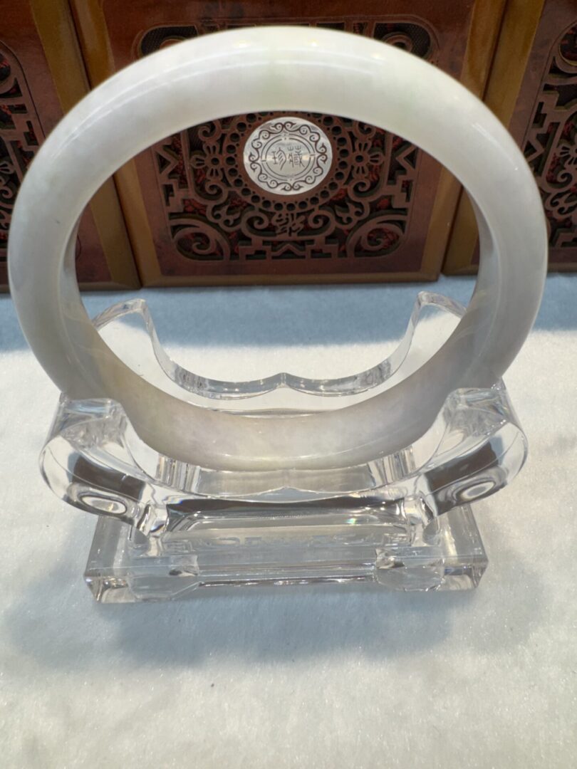 Certified Real Jade Bangle (Jadeite) size 67mm #2053640
