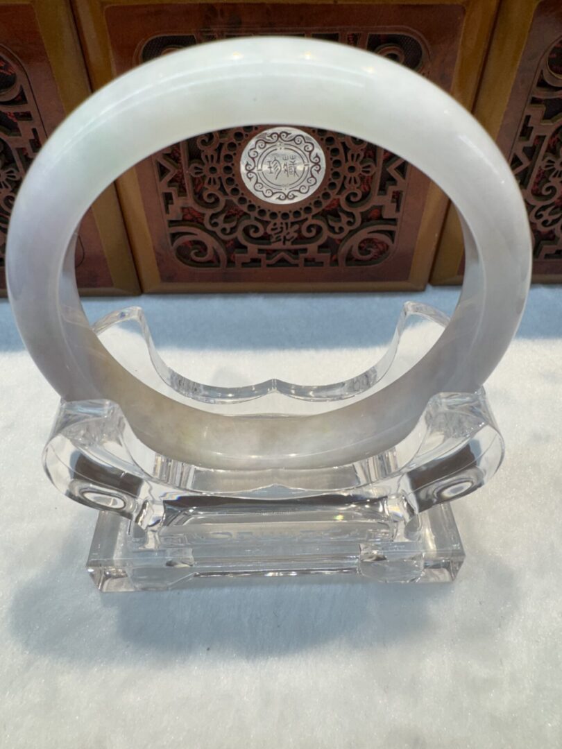 Certified Real Jade Bangle (Jadeite) size 67mm #2053580