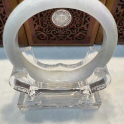 Certified Real Jade Bangle (Jadeite) size 67mm #1010901