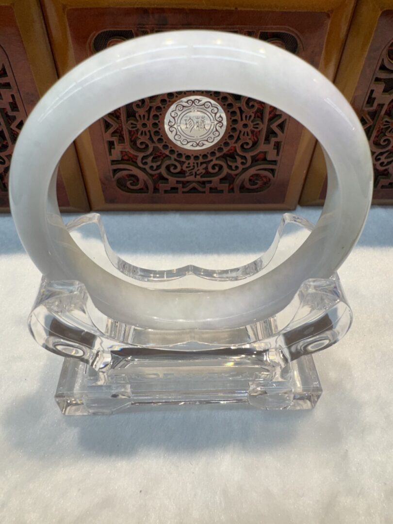 Certified Real Jade Bangle (Jadeite) size 67mm #1010901