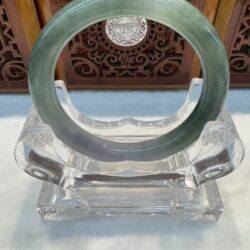 Certified Real Jade Bangle #8005232, Size: 54mm