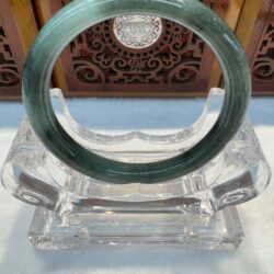 Certified Real Jade Bangle (Jadeite) #8005283 size 55mm