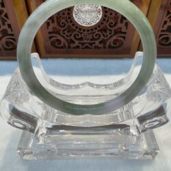 Certified Real Jade Bangle (Jadeite) #8005277 size 55mm