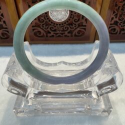 Certified Real Jade Bangle (Jadeite) #8005257 size 55mm