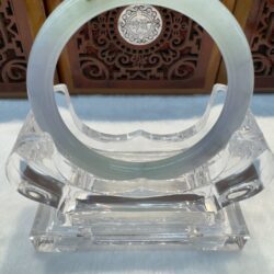 Certified Real Jade Bangle (Jadeite) #8005308 size 56mm