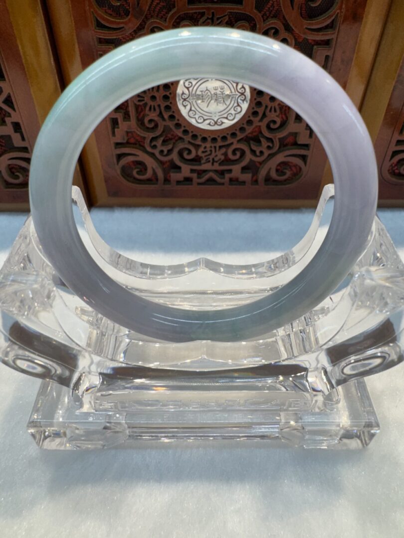 Certified Real Jade Bangle (Jadeite) #8004699 size 51mm