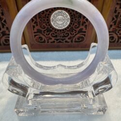 Certified Real Jade Bangle (Jadeite) #8004997 size 56mm
