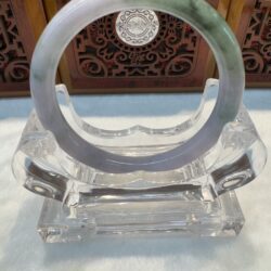 Certified Real Jade Bangle (Jadeite) #8005285 size 55mm