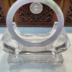 Certified Real Jade Bangle (Jadeite) #8005364 size 55mm