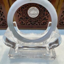 Certified Real Jade Bangle (Jadeite) #8005319 size 55mm