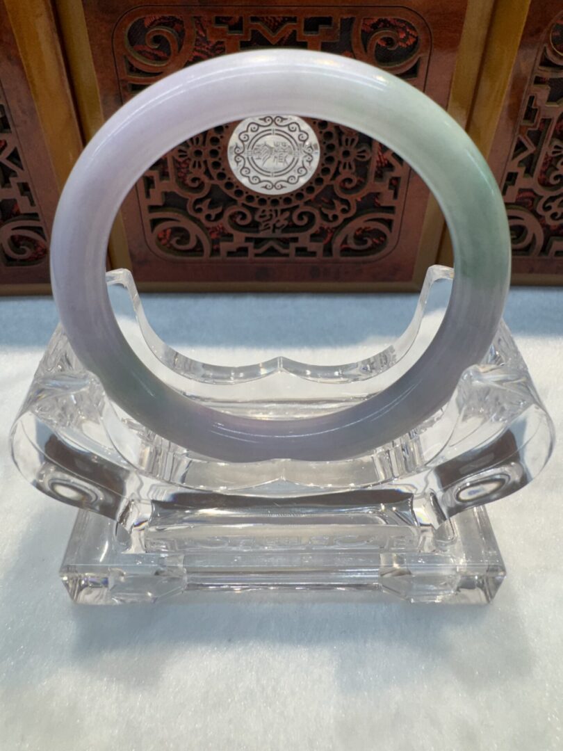 Certified Real Jade Bangle (Jadeite) #8005287 size 55mm