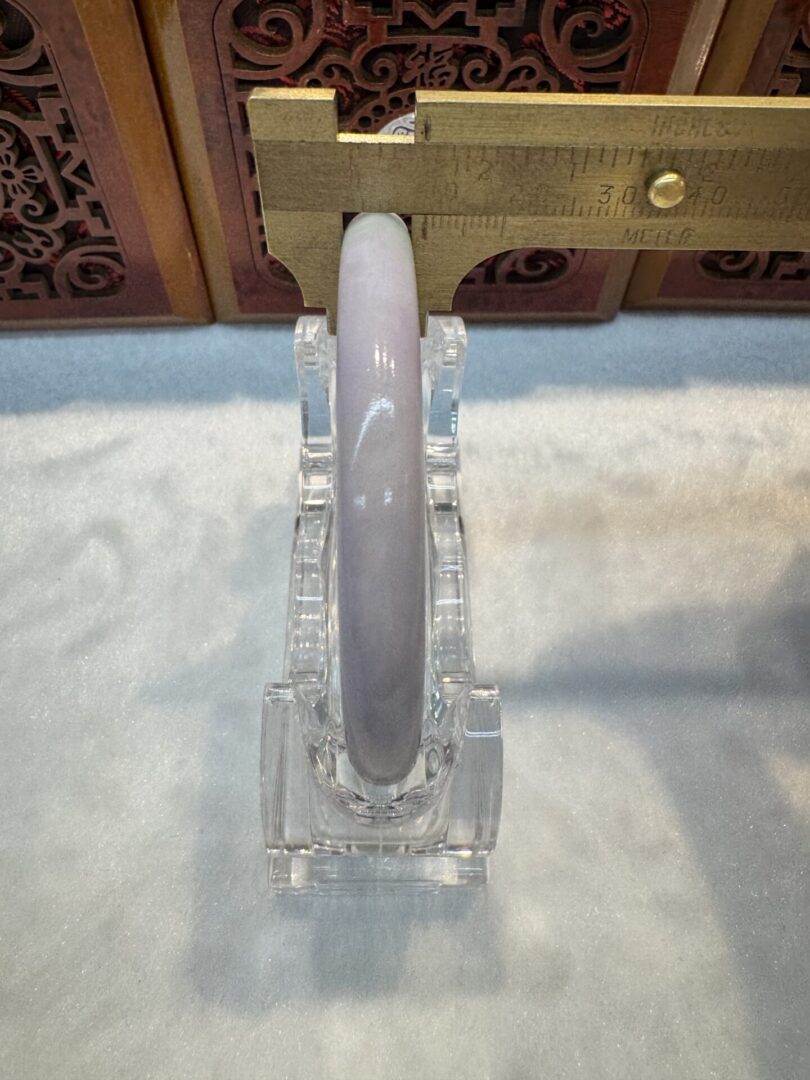 Certified Real Jade Bangle (Jadeite) #8005287 size 55mm - Image 3