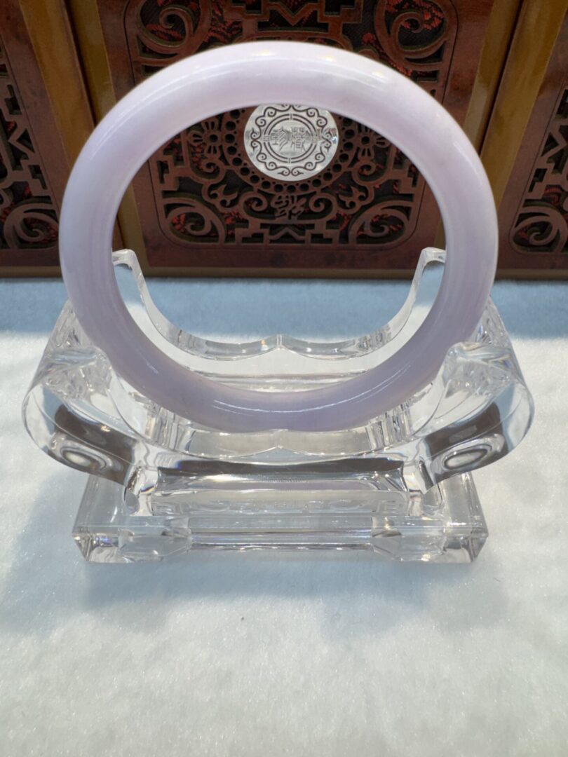 Certified Real Jade Bangle (Jadeite) #8005011 size 55mm - Image 6