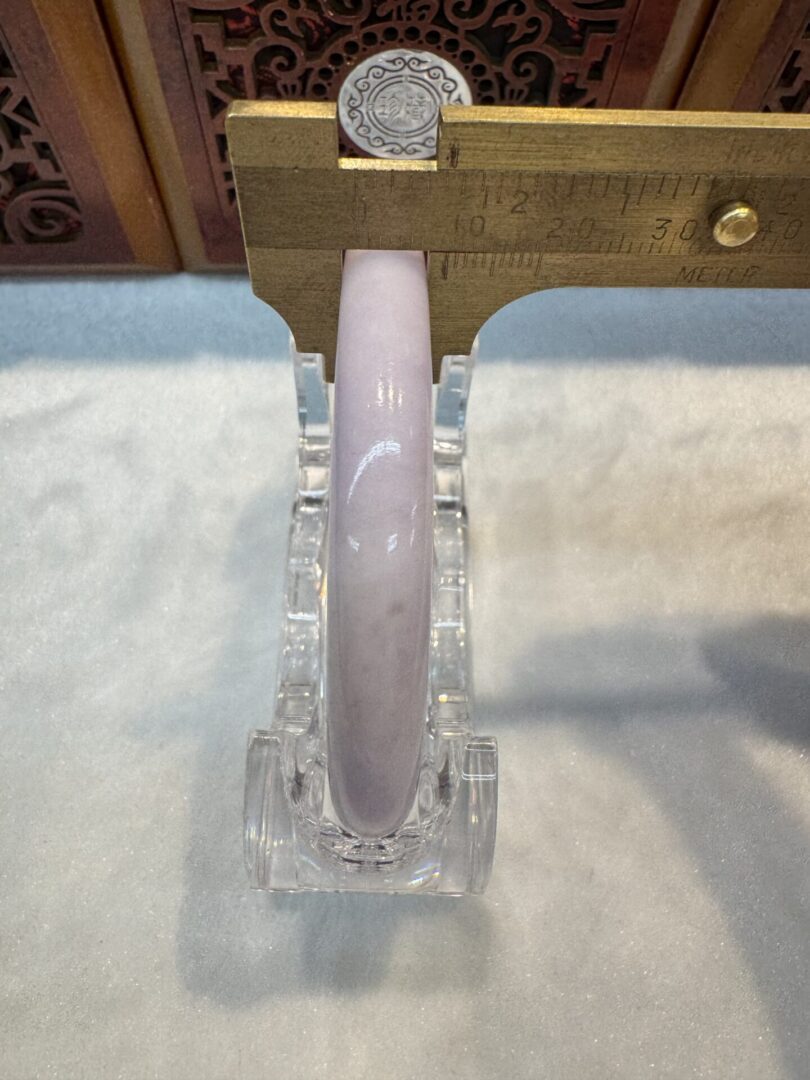 Certified Real Jade Bangle (Jadeite) #8005011 size 55mm - Image 3