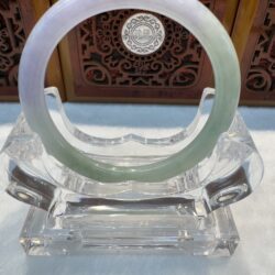 Certified Real Jade Bangle (Jadeite) #8005177 size 56mm