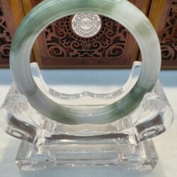 Certified Real Jade Bangle #8005472, Size: 54mm