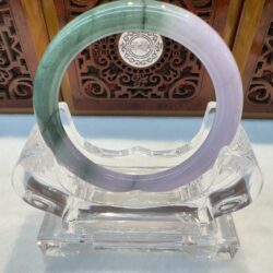 Certified Real Jade Bangle (jadeite) #8005436 size 53mm