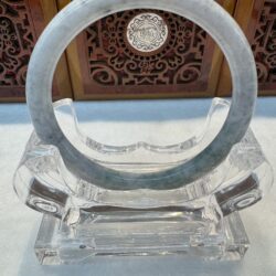 Certified Real Jade Bangle (Jadeite) #7002529 size 60mm