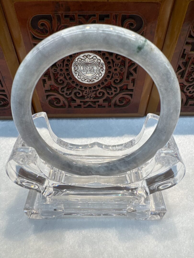 Certified Real Jade Bangle (Jadeite) #8001578 size 59mm - Image 6