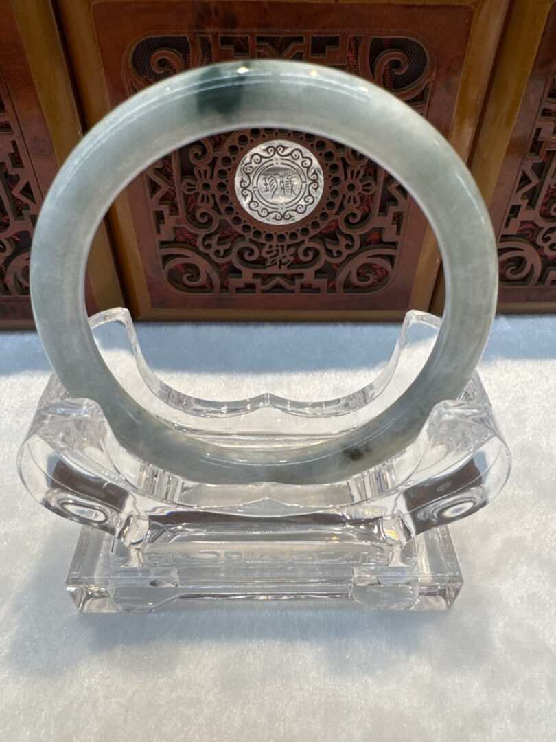 Certified Real Jade Bangle (Jadeite) #2002497 size 60mm - Image 6