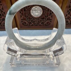 Certified Real Jade Bangle (Jadeite) #2002497 size 60mm